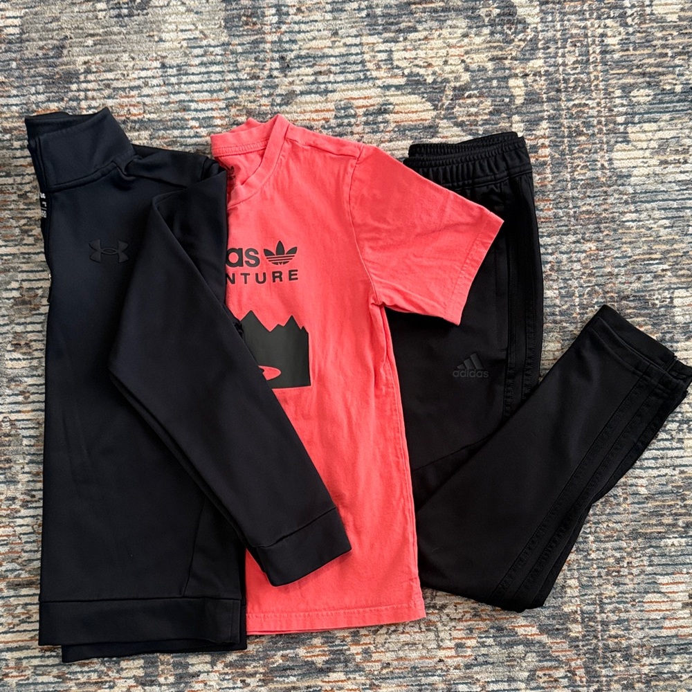 Boys Adidas and Under Armour apparel